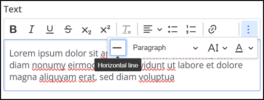 volles Editiermenü für Text