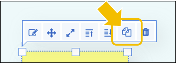 Edit-Menü mit Copy-Button